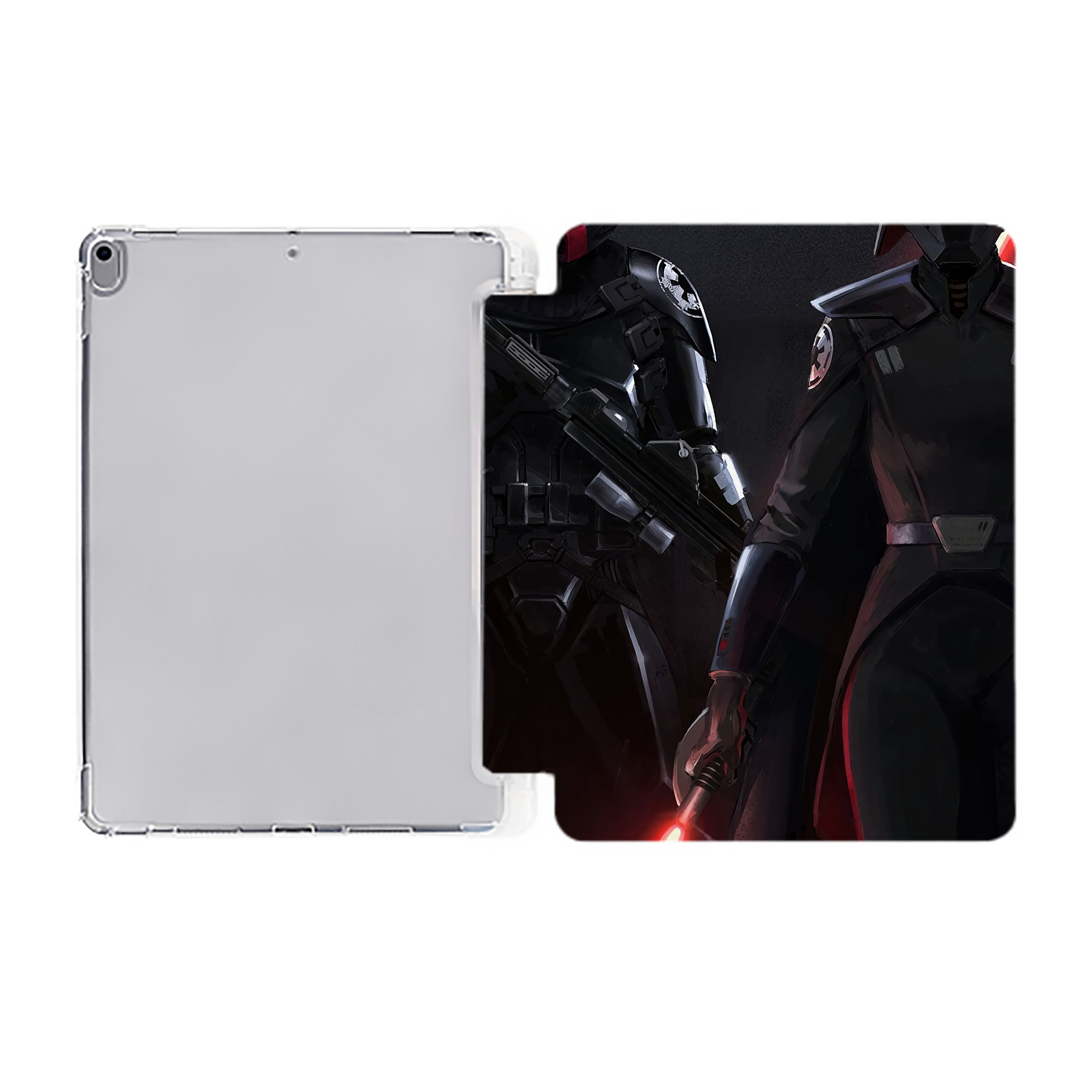 （画像用） スター・ウォーズ Star Wars IPad ケース ペン収納付き 三つ折りスタンド PUレザー×シリコン 対応機種9.5/10.5/10.9インチ